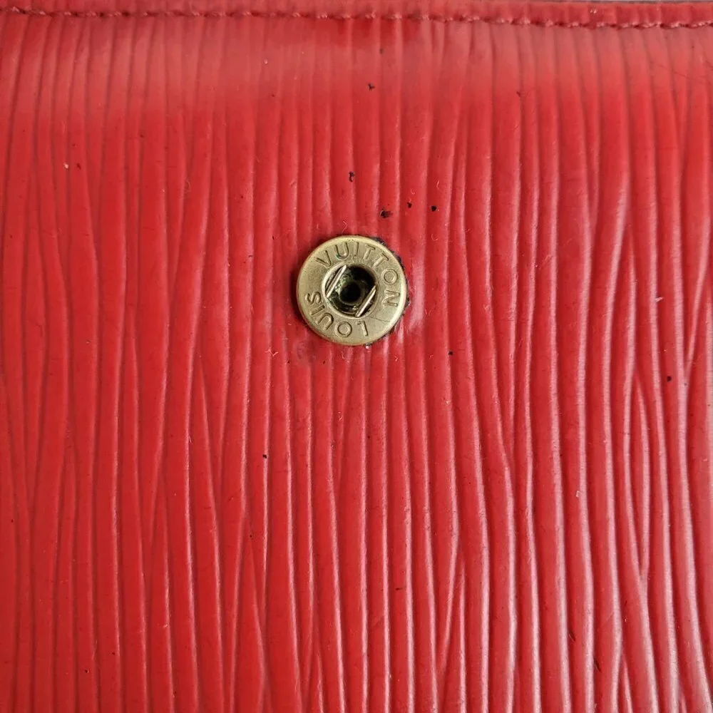 Louis Vuitton Vintage Red Epi Leather Compact Bifold Wallet